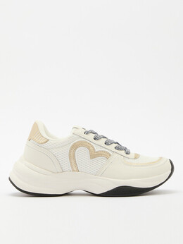 Love Moschino: Белые кроссовки 