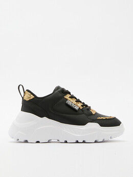 Versace Jeans Couture: Чёрные кроссовки 