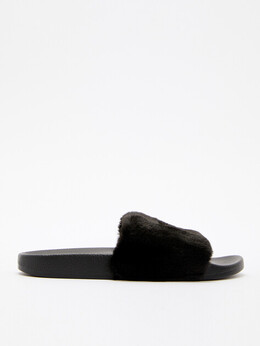 Versace Jeans Couture: Чёрные шлёпанцы 