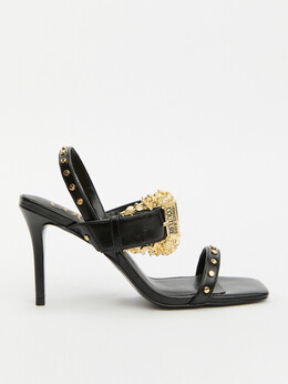 Versace Jeans Couture: Чёрные босоножки 