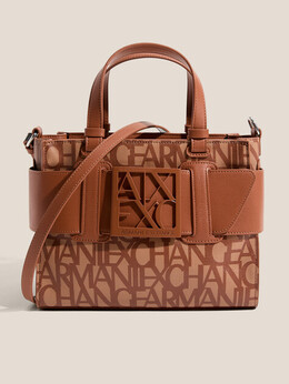 Armani Exchange: Светлая спортивная сумка 