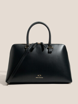 Armani Exchange: Чёрная спортивная сумка 