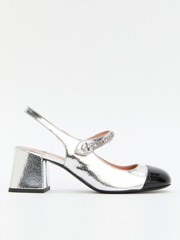 Love Moschino: Серебристые туфли 