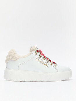 Love Moschino: Белые кроссовки 