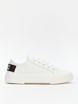 Love Moschino: Белые кроссовки 