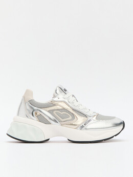 Love Moschino: Серые кроссовки 