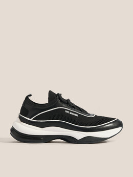 Love Moschino: Чёрные кроссовки 