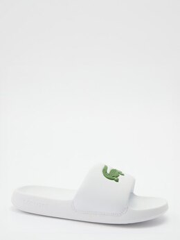 Lacoste: Белые шлёпанцы 
