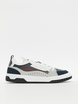 Armani Exchange: Тёмные кроссовки 