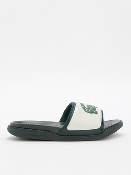 Lacoste: Белые шлёпанцы 