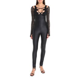 Versace Jeans Couture: Чёрный комбинезон 