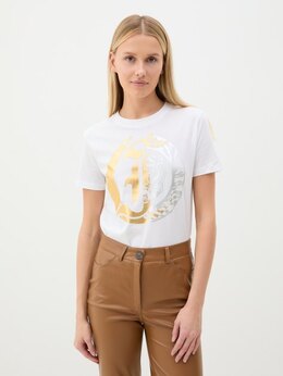 Just Cavalli: Белая футболка 