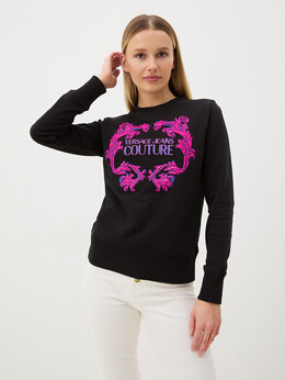 Versace Jeans Couture: Чёрная толстовка 