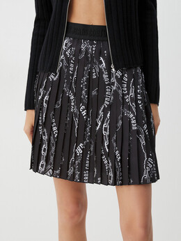 Versace Jeans Couture: Чёрная юбка 