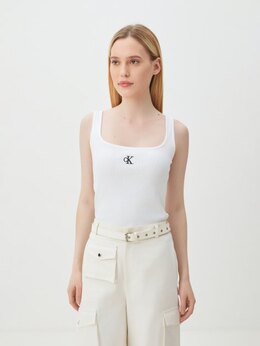 Calvin Klein Jeans: Белая майка 