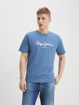Pepe Jeans: Синяя футболка 