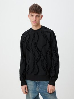 Versace Jeans Couture: Чёрная толстовка 