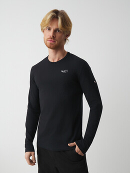 Pepe Jeans: Чёрная футболка 