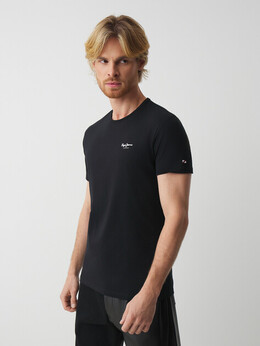 Pepe Jeans: Чёрная футболка 