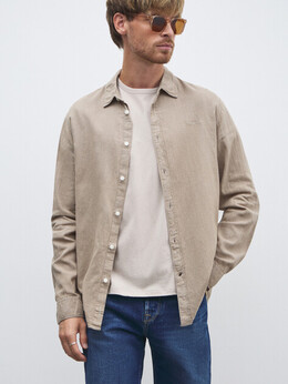 Pepe Jeans: Бежевая рубашка 