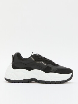 Armani Exchange: Чёрные кроссовки 