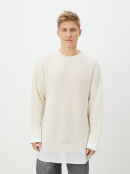 Mm6 Maison Margiela: Белый свитер 