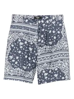 FENDI: Шорты с принтом 