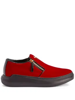 Giuseppe Zanotti Conley zipped velvet sneakers 20103745