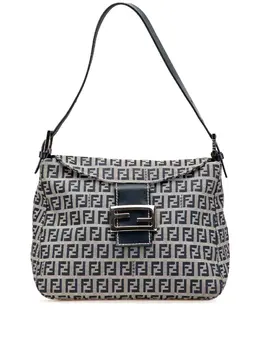 Fendi 2000-2010 Zucchino Canvas Double Flap Mamma shoulder bag 30970852