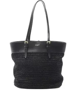 Saint Laurent 2000s straw leather shoulder bag 32162531