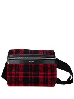 Saint Laurent 2020 Wool Tartan City belt bag 32166063