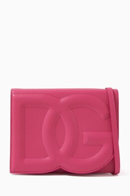 Dolce & Gabbana Logo Flap Shoulder Bag in Calfskin 215389140_177