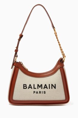 Balmain B-Army Shoulder Bag in Canvas & Leather 215383398_15