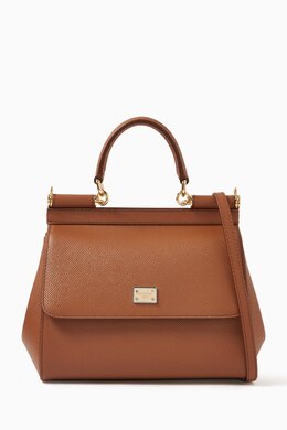 Dolce & Gabbana Sicily Small Top Handle Bag in Dauphine Leather 215463368_15
