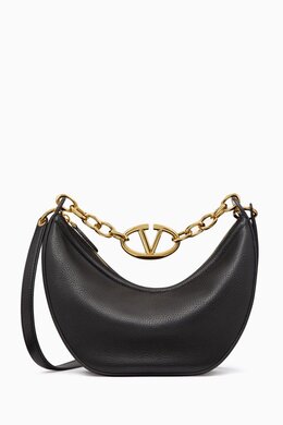 Valentino Garavani Small Vlogo Moon Hobo Shoulder Bag in Leather 217333119_13
