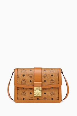 MCM Diamond Flap Shoulder Bag in Visetos 217596617_15