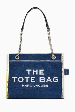 Marc Jacobs The Medium Chain Tote Bag in Denim 217231706_14