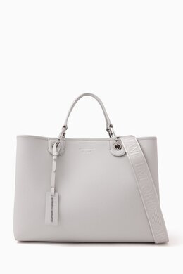Emporio Armani Medium Logo-embossed Tote Bag in Faux Leather 217323777_213