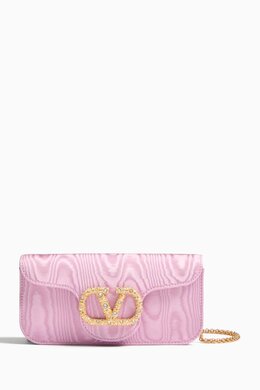 Valentino Garavani Locò Embellished Clutch Bag in Moiré 217854501_23