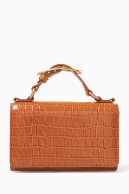 Studio Amelia Mini Audrey Clutch in Croc-embossed Leather 217934468_638