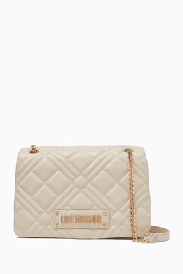 Love Moschino Geometric Quilted Shoulder Bag in Faux Leather 217423430_189