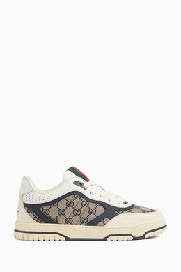 Gucci Re-Web Low-top Sneakers in Leather & Canvas 217715433_13