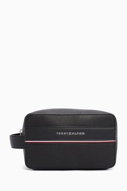 Tommy Hilfiger TH Corporate Logo Wash Bag in Faux Leather 217763028_13