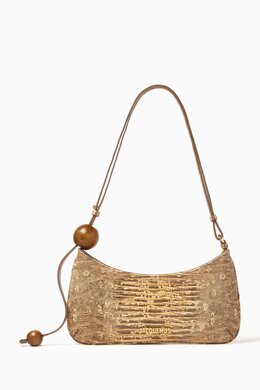 Jacquemus Le Bisou Perle Shoulder Bag in Python-print Leather 218036272_7762