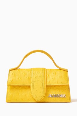 Jacquemus Mini Le Bambino Tote Bag in Ostrich-embossed Leather 218036287_27