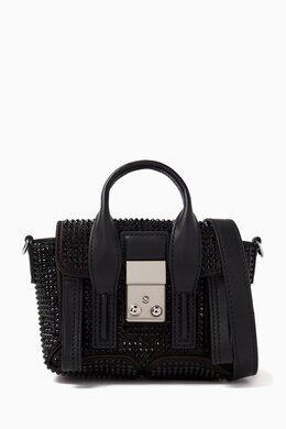 3.1 Phillip Lim Nano Pashli Crystal Satchel Bag in Technical Satin 217424186_2709