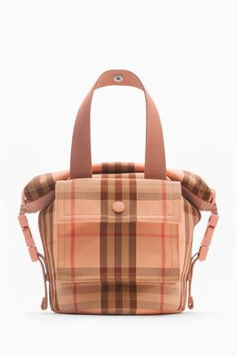 Burberry Check Tote Bag in Cotton 217823647_202
