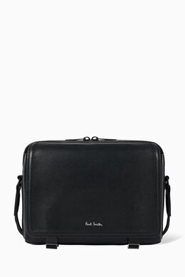 Paul Smith Straw-Grain Messenger Bag in Embossed Leather 218037622_13