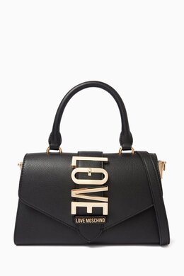 Love Moschino Lovebug Top Handle Bag in Faux Leather 217949940_2709