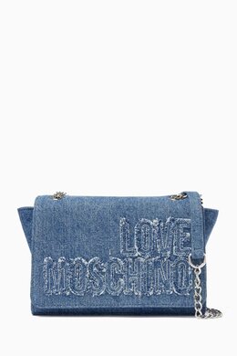 Love Moschino Logo Crossbody Bag in Denim 217949954_14